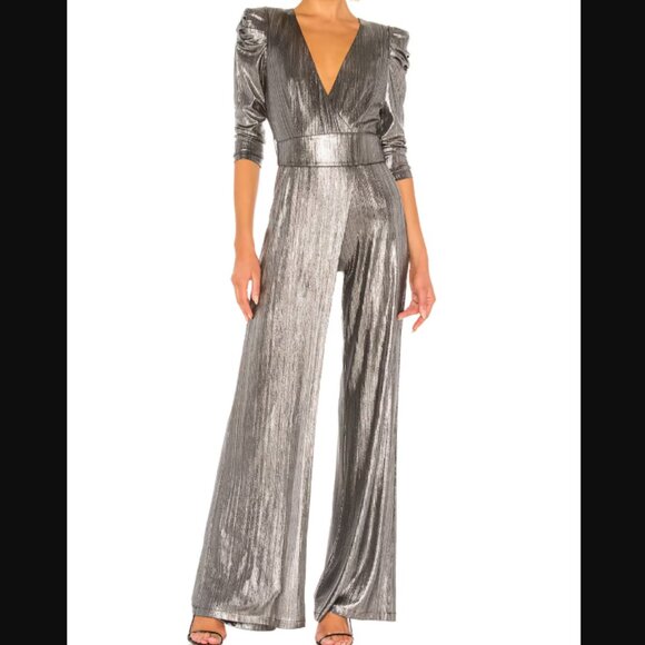 Retrofete Monroe Jumpsuit in Gunmetal Size XS